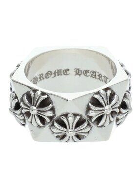 Chrome Hearts Pentagon CH Plus Silver Ring